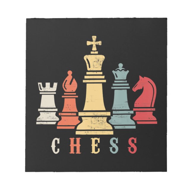 Bloc De Notas Chess Lover | Regalo de jaque mate de ajedrez (Frente)