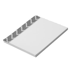 Bloc De Notas Chevron gris y negro