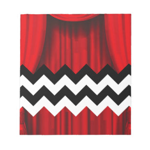 Bloc De Notas chevron negro lodge