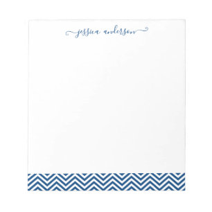 Bloc De Notas Chevron Zigzag Girly Script Moda Classic Marina Az
