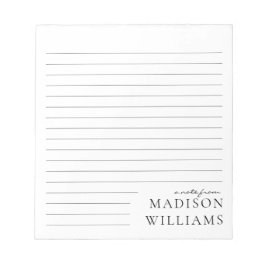Bloc De Notas Chic A Note From Script Typography Lined Notepads