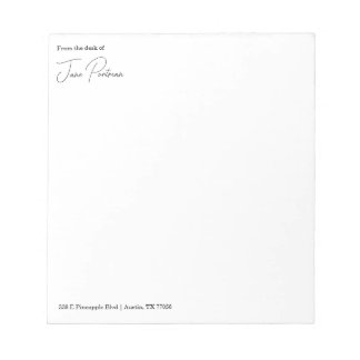 Bloc De Notas Chic Minimalista | De la mesa de
