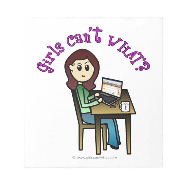 Bloc De Notas Chica de Computadora Ligera (Frente)