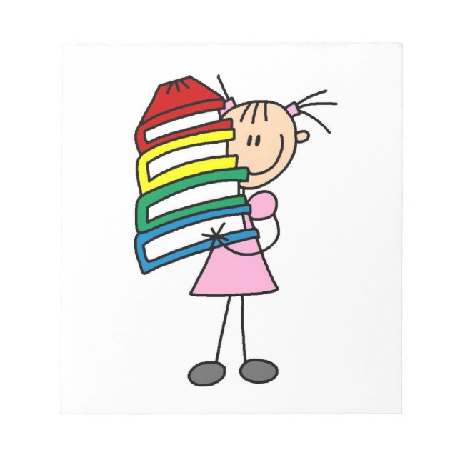 Bloc De Notas Chica de Palitos con Libros (Frente)