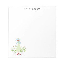 Bloc De Notas Chica en un jardín de margaritas