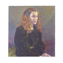 Bloc De Notas Chica en verde (por Theo van Rysselberghe)
