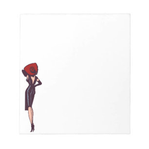 Bloc De Notas Chica Glamurosa Vintage Retro Pinup