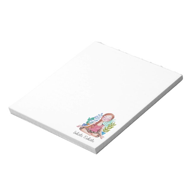 Bloc De Notas Chica Mediador Con Plantas (Lado Izquierdo)