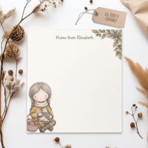 Chica Otoñal Vintage Bosque Estilo Cottagecore Esc
