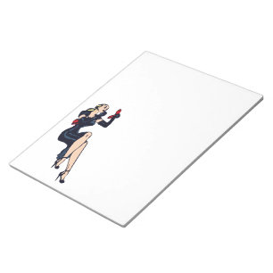 Bloc De Notas Chica Pinup Rubia Bonita Vintage Glamour Retro