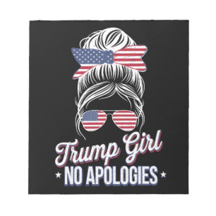 Bloc De Notas Chica Trump Sin Disculpas Moño Desordenado Retro V