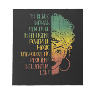 Bloc De Notas Chicas africanas regalan melanin Orgullo negro His
