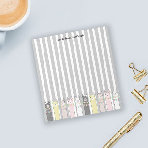 Bloc De Notas Chicas de Llamas Coloridas Retro Personalizadas