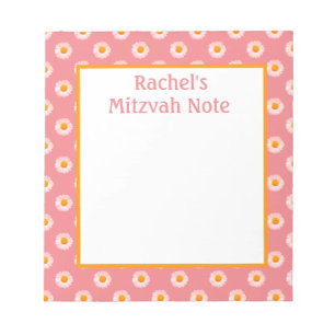 Bloc De Notas Chicas De Nota De Los Daisies Rosados Retro Mitzva