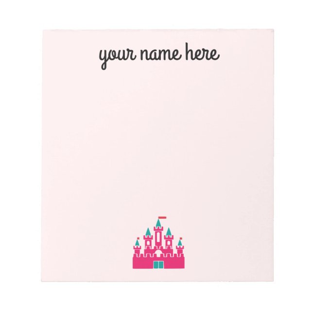 Bloc De Notas Chicas Personalizado Castillo Stationery Notepad (Frente)