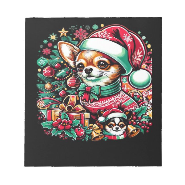 Bloc De Notas Chihuahua Christmas Cheer! Classic T-Shirt (Frente)