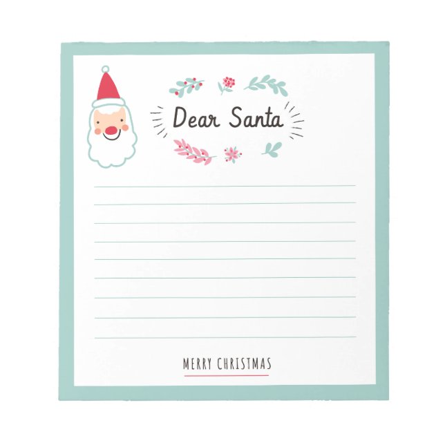 Bloc De Notas Childrens Dear Santa Notepad (Frente)