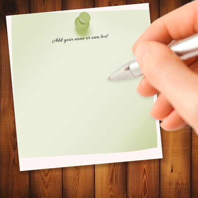 Bloc De Notas Chincheta Alfiler Verde Personalizable (Subido por el creador)