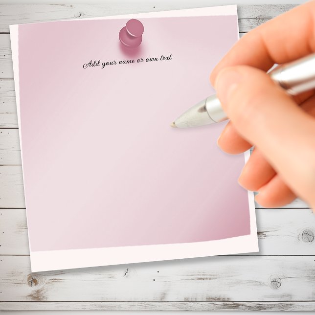 Bloc De Notas Chincheta de empuje rosa personalizable (Subido por el creador)