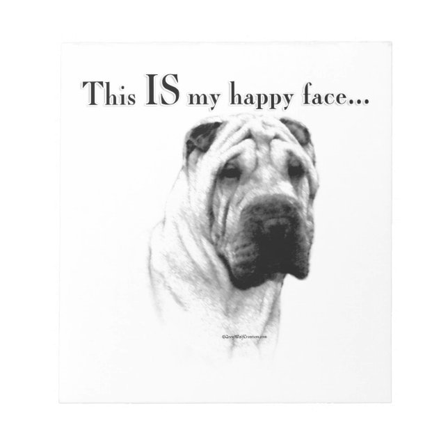 Bloc De Notas Chino Shar Pei Happy Face (Frente)