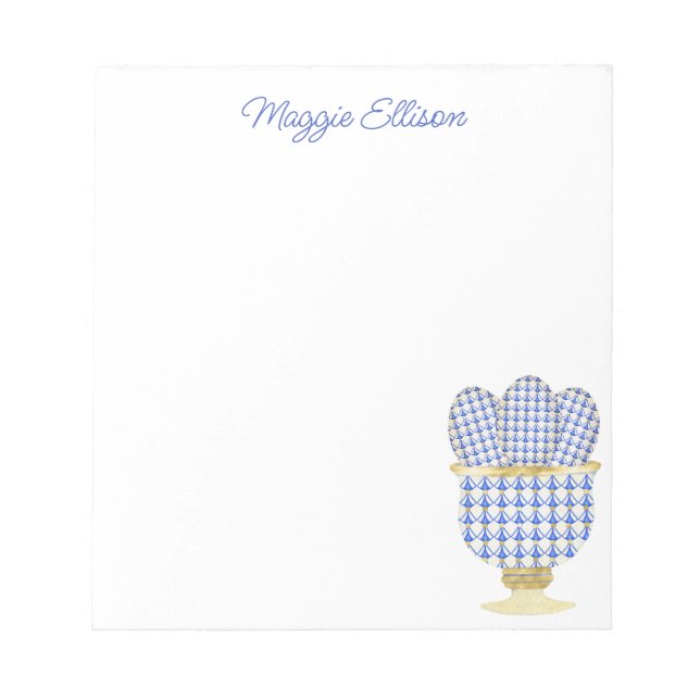 Bloc De Notas Chinoiserie Moda acuarela Huevos Notepad (Frente)