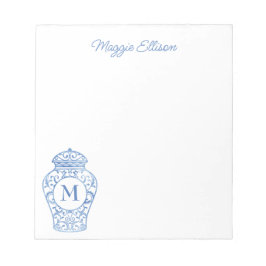 Bloc De Notas Chinoiserie Monogrammed Ginger Jar Notepad