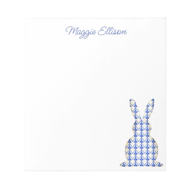 Bloc De Notas Chinoiserie Watercolor Moda Bunny Notepad (Frente)