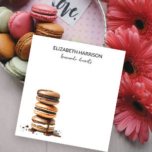 Bloc De Notas Chocolate casero Macarons postres pastelero Chef