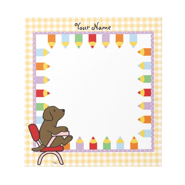 Bloc De Notas Chocolate Labrador Student 1 (Frente)