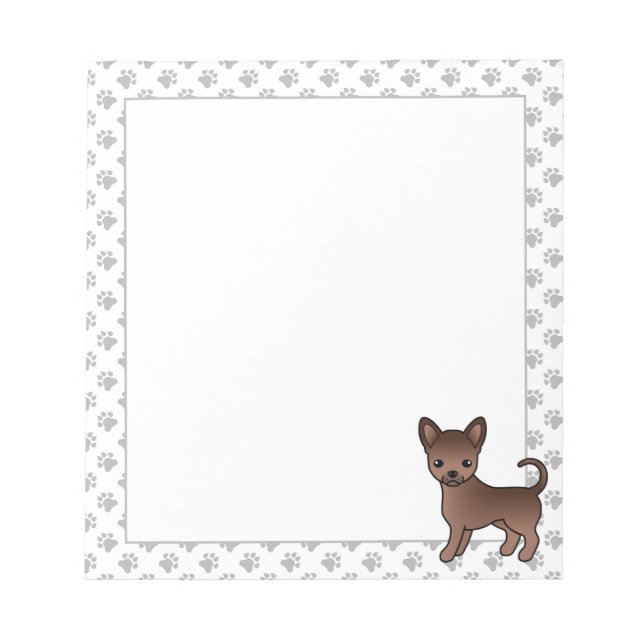 Bloc De Notas Chocolate Smooth Coat Chihuahua Cartog Dog & Paws (Frente)