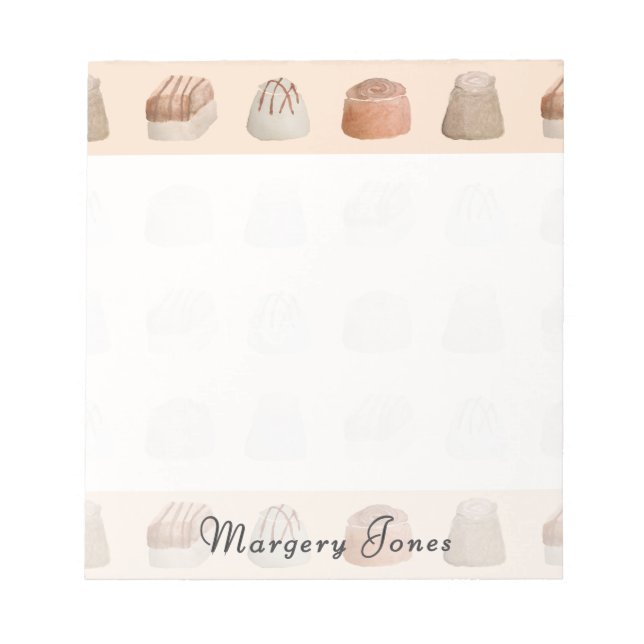 Bloc De Notas Chocolates Watercolor Custom (Frente)