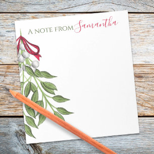 Bloc De Notas Christmas Botanical Elegant Holiday Merry Custom