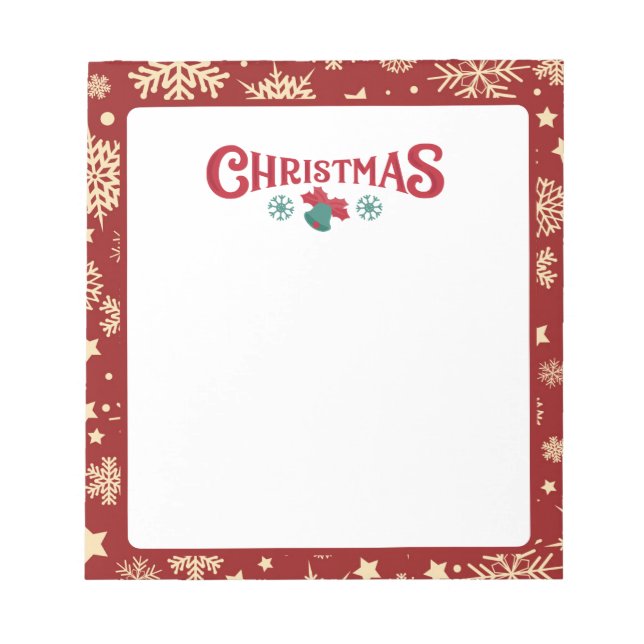 Bloc De Notas Christmas notepad paper (Frente)
