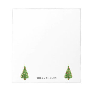 Bloc De Notas Christmas Tree Holiday Winter Stationary Notepad
