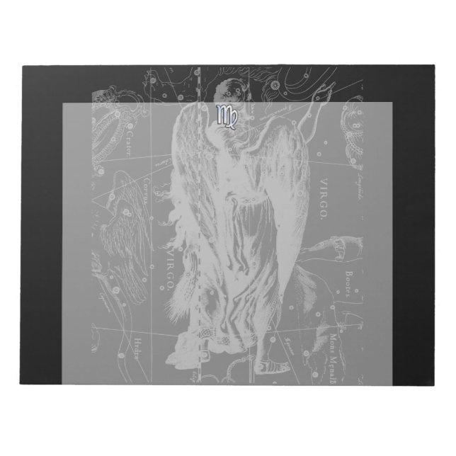 Bloc De Notas Chrome mira el Rótulo Virgo Zodiac en Hevelius (Frente)