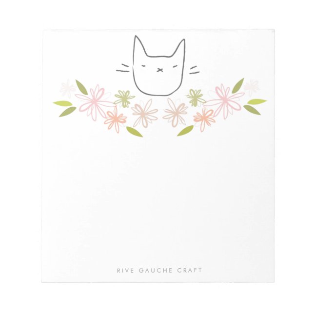 Bloc De Notas Chrysanthemum Garden Cat Notepad (Frente)