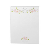 Chrysanthemum Garden Cat XL Notepad