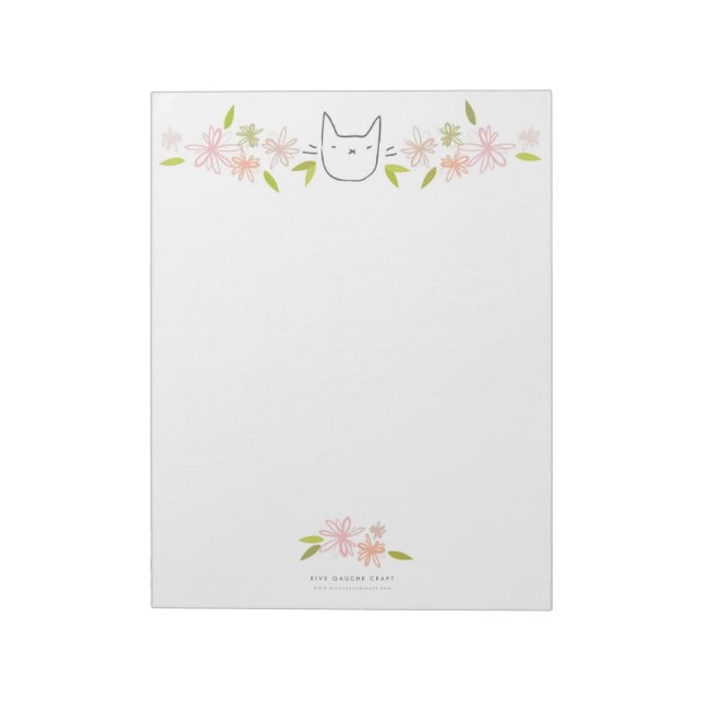 Bloc De Notas Chrysanthemum Garden Cat XL Notepad (Lado Izquierdo)