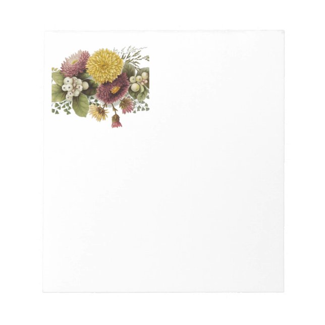 Bloc De Notas Chrysanthemum Mamá de flores Bouquet (Frente)
