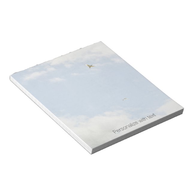Bloc De Notas Cielo azul con aves personalizadas (Lado Derecho)