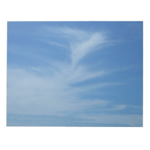 Bloc De Notas Cielo azul con nubes blancas resumen foto natural