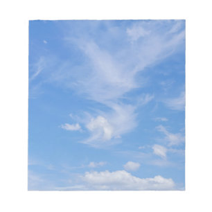 Bloc De Notas Cielo Azul Con Nubes Vestidas