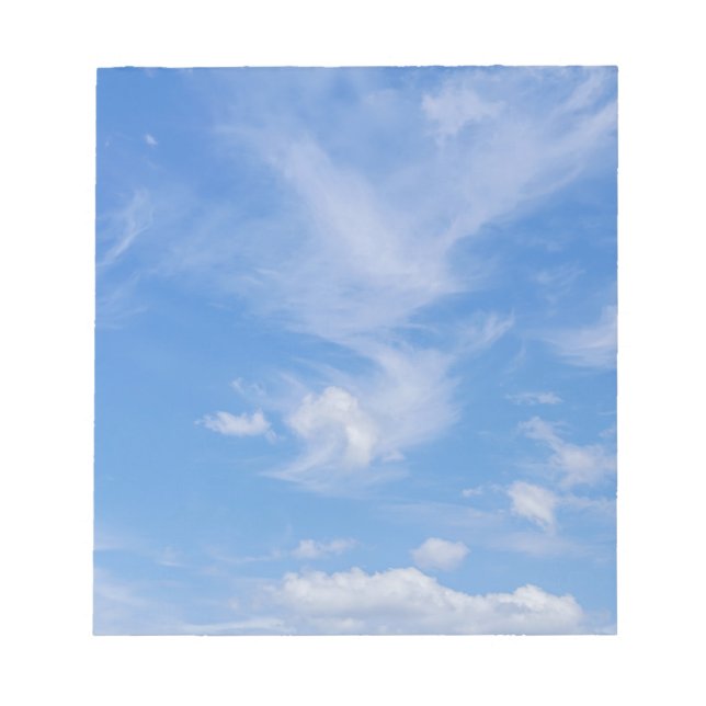 Bloc De Notas Cielo Azul Con Nubes Vestidas (Frente)