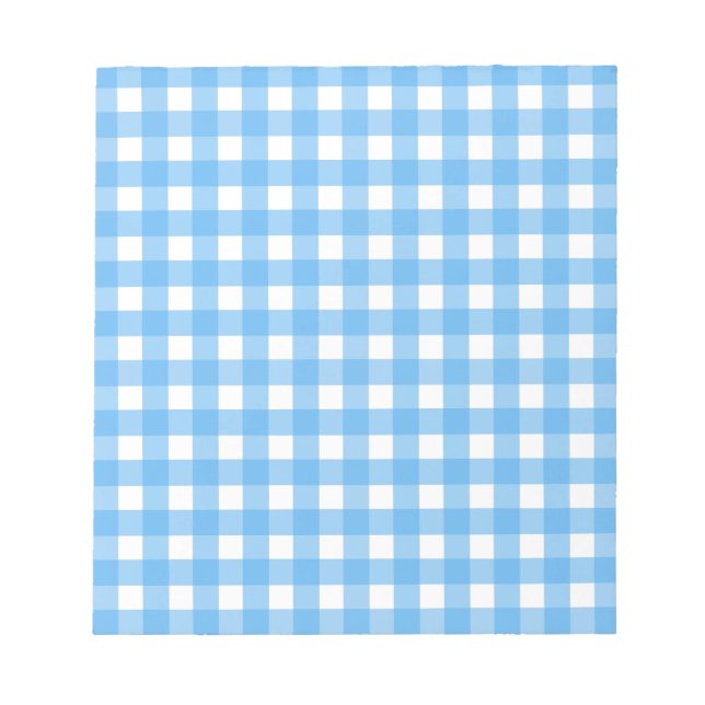 Bloc De Notas Cielo azul gingham (Frente)