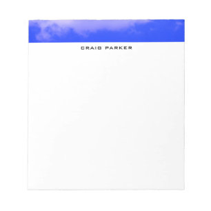 Bloc De Notas Cielo Azul Profesional Plano Simple Minimalista