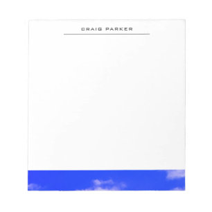 Bloc De Notas Cielo Azul Profesional Sencillo Minimalista Simple