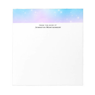 Bloc De Notas Cielo de gradiente rosa y azul pastel