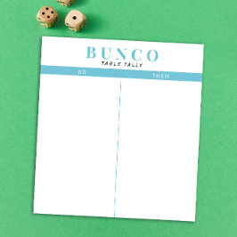 Bloc De Notas Cielo simple azul y mesa de Bunco blanco
