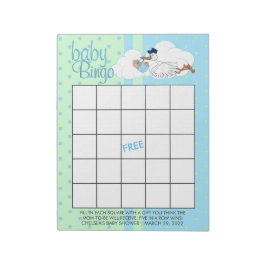 Bloc De Notas Cigüeña con un niño pequeño y lindo - Bingo