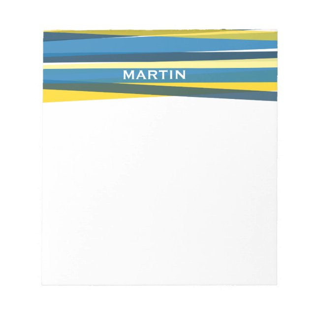 Bloc De Notas Cinta - Azul y Amarillo (Frente)